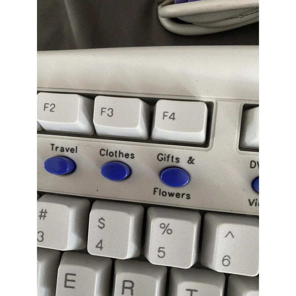 CLICKY Keyboard Model SK-720H PS/2 Port TESTED WORKS Swiftboard HOT KEYS